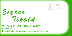 eszter tipold business card